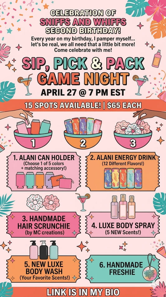 Sip, Pick & Pack Game Night