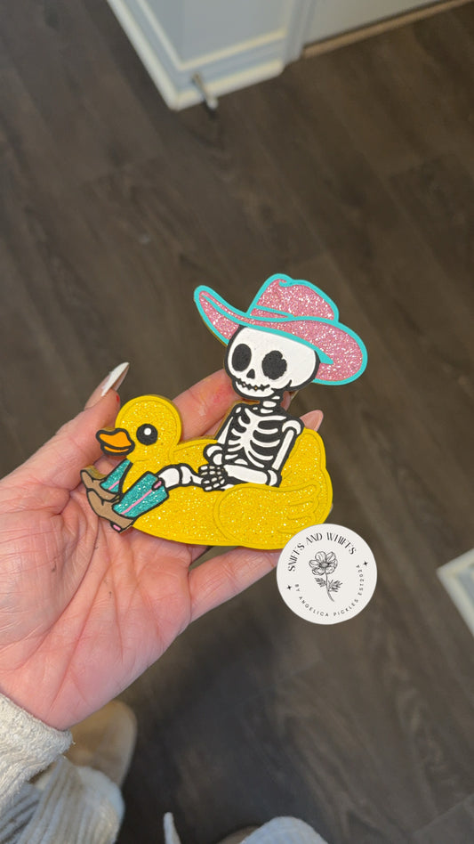 Skelly on a Floatie